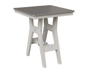 Berlin Gardens Poly Harbor 28" Square Outdoor Dining Table with Hammered Top - Choose Height