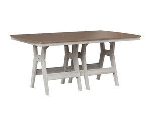 Berlin Gardens Poly Harbor 44" x 72" Outdoor Dining Table with Hammered Top - Choose Height