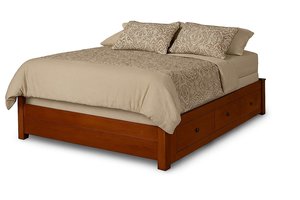 Oregon Solid Wood Platform Bed with Storage