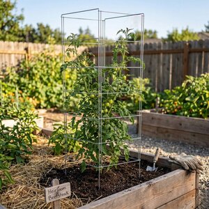 Square Foldable Tomato Cage - 5 Pack