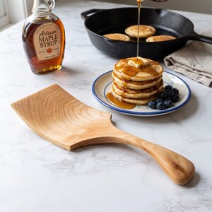 American Made Maple Wood Pancake Turner – 10" Handcrafted Spatula In-Stock