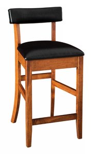 Upholstered Mid-Century Modern Counter and Bar Stool