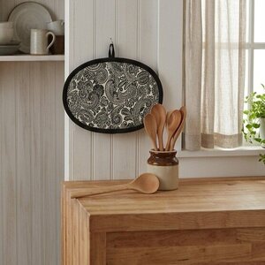 Black Paisley Folding Oval Pot Holder In-Stock