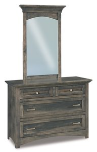 Broderick Custom 4-Drawer Dresser with Optional Beveled Mirror