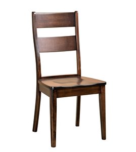 Wayside Ladderback Dining Chair in Brown Maple Wood - Quick Ship