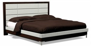 Maple Wood Serenity Modern Upholstered Bed