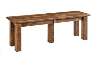 Rough Sawn Wormy Maple Wood Canyon Mission Extension Bench