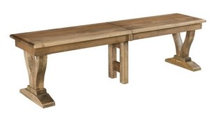 Solid Wood Manhattan Trestle Dining Bench