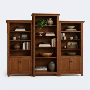 Churchill Solid Wood Mission 3-Piece Bookcase Set