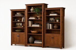 Churchill Solid Wood Mission 3-Piece Bookcase Set
