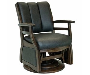 Milo Low Back Swivel Glider Accent Chair