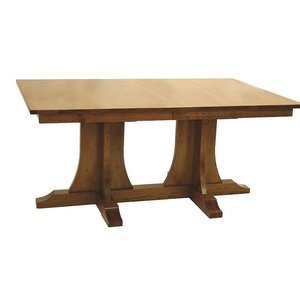 Hamilton Custom Mission Double Pedestal Dining Table