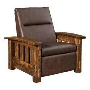 Dutton Rough Sawn Wood Wall Hugger Recliner