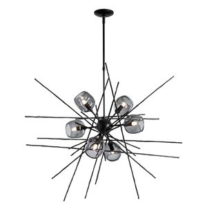 American Made Hubbardton Forge Mid-Century Modern Starburst Pendant Chandelier
