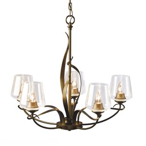 American Made Hubbardton Forge Flora Arm Chandelier