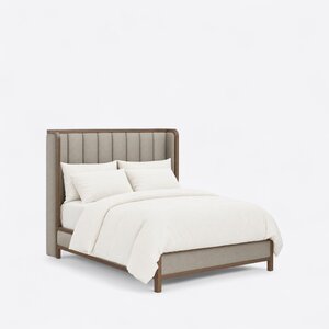 Valentine Modern Channeled Upholstered Bed