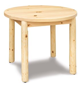 Econo Line Rustic Log Small Round Leg Dining Table