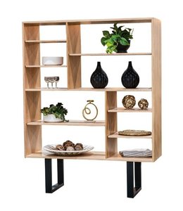 Amish Solid Wood Geometric Bookcase