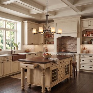 American Made Hubbardton Forge Oval Ribbon Traditional 6 Arm Chandelier