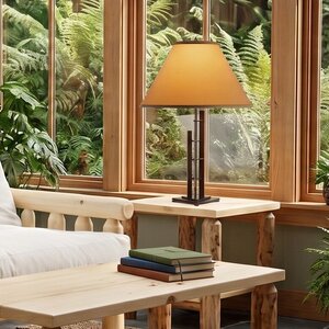 American Made Hubbardton Forge Metra Double Table Lamp
