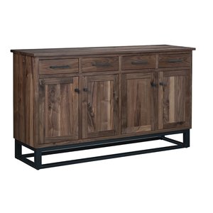 Amish Handcrafted Adelia Modern Sideboard Cabinet