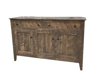 Bissonnet Rough Sawn Brown Maple Wood Sideboard