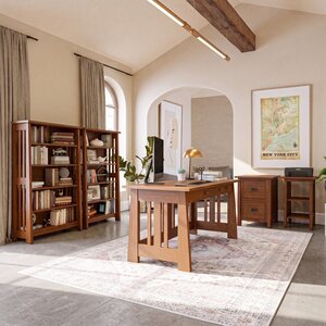 Amish Meridian Mission Home Office Furniture Set