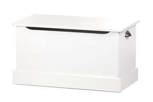 Large White Painted Wooden Toy Box In-Stock