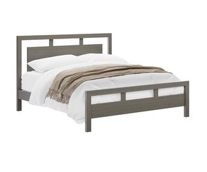 Copeland Transitional Wood Bed with Open-Slat Headboard - Quick Ship