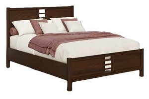 Sable Modern Farmhouse Panel Bed with Cutouts