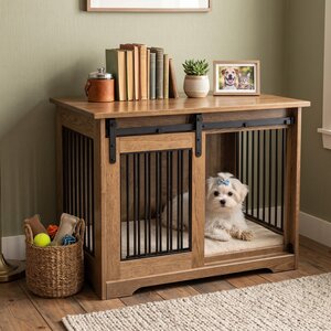 Wenden Pet Cabinet with Barn Door