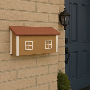 Poly Lumber Classic House Style Wall Mounted Mailbox