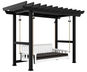 Priscilla Aluminum Pergola with Poly Swing Bed