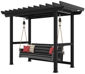 Priscilla Aluminum Pergola with Poly Swing Bed