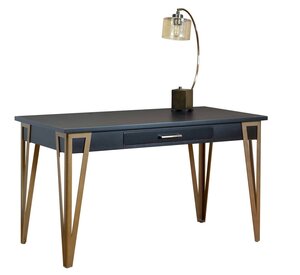 Handcrafted Modern Writing Desk with Metal Legs