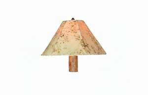 Ironwood Lamp with Lambskin Shade