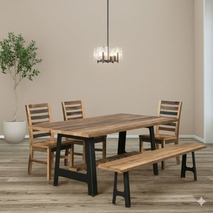 Kings Bridge Reclaimed Barnwood Dining Set
