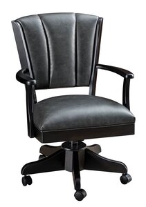 Upholstered Norman Modern Desk Chair with Wheels