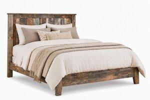 Rustic Rough Sawn Maple Wood Galena Farmhouse Bed - Quick Ship