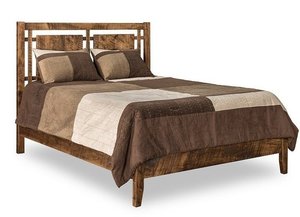 Galena Rustic Rough Sawn Wood Open Loft Panel Bed - Quick Ship