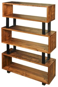 Amish Lantana Custom Modern Open Bookcase