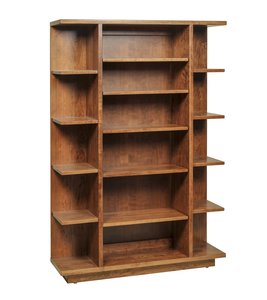 Amish Hardwood Modern Minimalist Bookcase