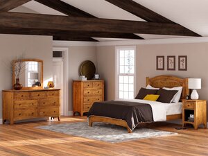 Great Miami Cherry Wood Bedroom Furniture Set - Quick Ship