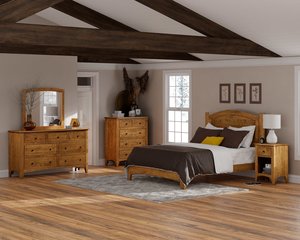 Great Miami Cherry Wood Bedroom Furniture Set - Quick Ship