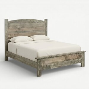 Rough-Cut Maple Carolina Panel Bed - Quick Ship