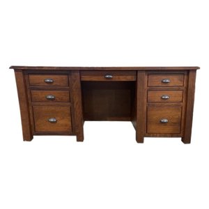 Santa Fe Double Pedestal Executive Desk with Optional Hutch Top or Lift Top