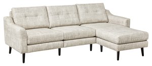 Isidora Mid-Century Modern 3-Seater Sofa with Optional Chaise