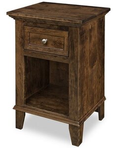 Mockingway Solid Wood Small 1-Drawer Nightstand