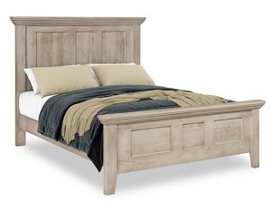Mockingway Solid Cherry Wood Panel Bed - Quick Ship