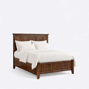 Cicero Solid Wood Panel Bed with Optional Storage Drawers